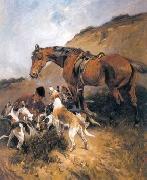 unknow artist Classical hunting fox, Equestrian and Beautiful Horses, 035. oil painting on canvas
